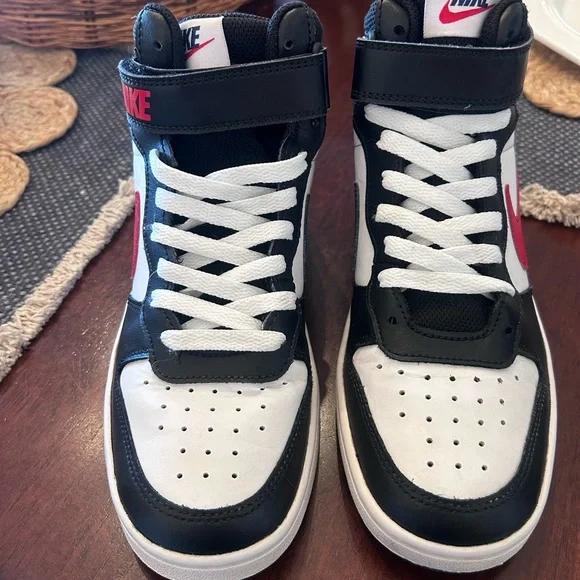 Nike Black and White High-Top Sneakers - Picture 2 of 5